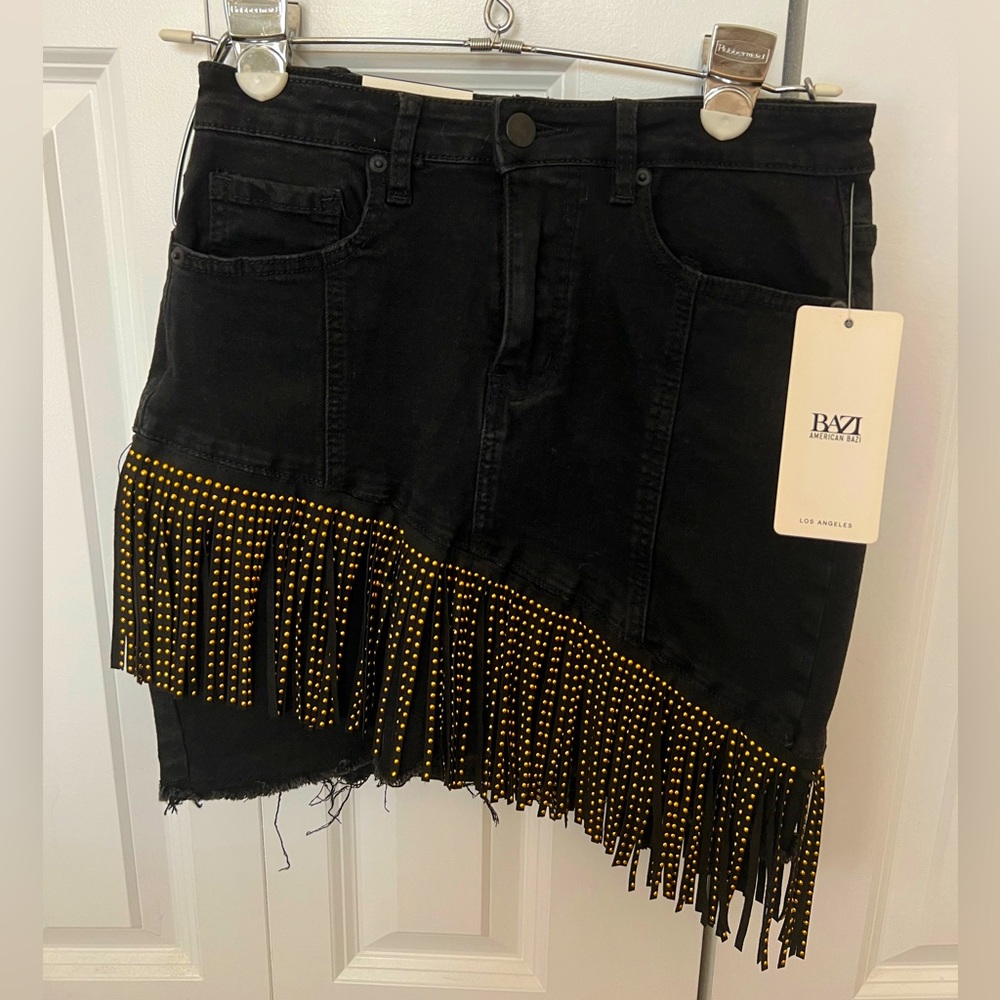 Asymmetrical Fringe Skirt